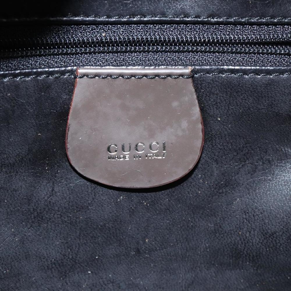 GUCCI Bamboo Hand Bag Patent leather Dark Brown Gold 000 270 0323 Auth 129452 - Picture 15 of 16